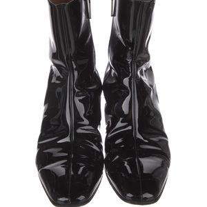 Christian Louboutin Patent Leather Ankle Boot Black size41 Crystal Embellishment